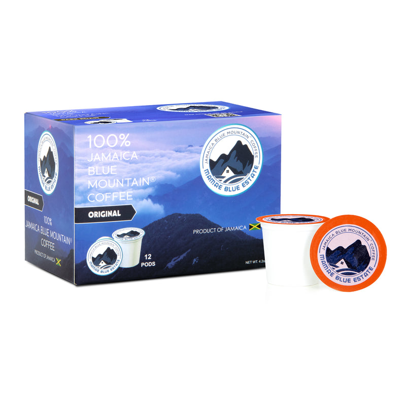 100% Jamaica Blue Mountain Coffee Pods – Original (12 Count)